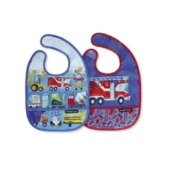 Conjunto de 2 babadores Crocodile Creek 2 Go - Cidade movimentada