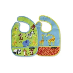 Conjunto de 2 babadores Crocodile Creek 2 Go - Little Jungle