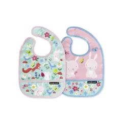Conjunto de 2 babadores Crocodile Creek 2 Go - Backyard Friends