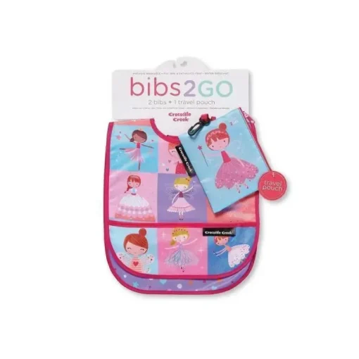 Conjunto de 2 babadores Crocodile Creek 2 Go - Sweet Dreams
