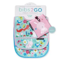 Conjunto de 2 babadores Crocodile Creek 2 Go - Backyard Friends