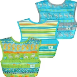Conjunto de 3 babadores de brotos verdes Snap &amp; Go Easy Wear, Safari verde