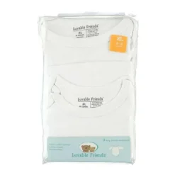 Conjunto de 3 bodys manga longa Luvable Friends, branco
