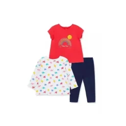Conjunto de 3 peças Little Me Rainbow - Multi