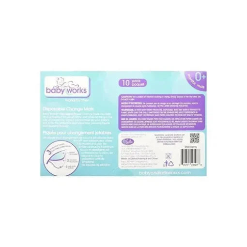 Conjunto de 10 tapetes de troca descartáveis ​​Baby Works