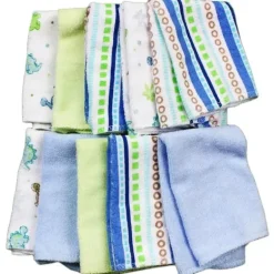 Conjunto de 10 Toalhas Spasilk, Linhas Azuis