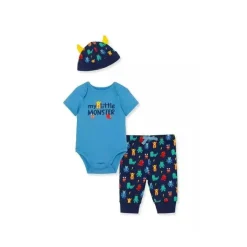Conjunto de Body de Monstro Little Me - Azul