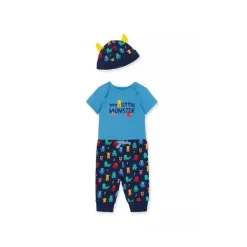 Conjunto de Body de Monstro Little Me - Azul