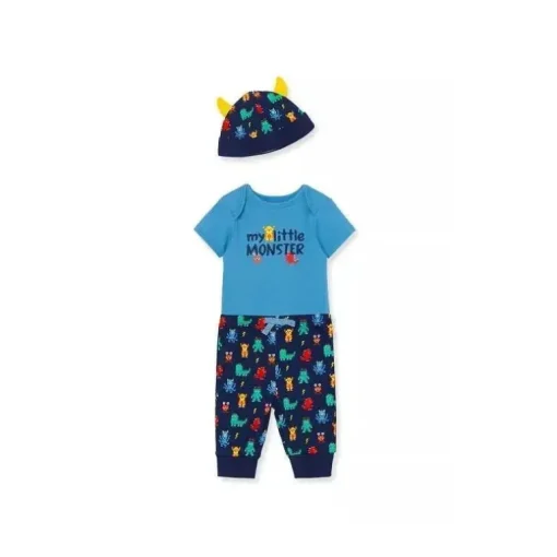 Conjunto de Body de Monstro Little Me - Azul