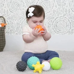 Conjunto de bolas múltiplas texturizadas Infantino, multicoloridas