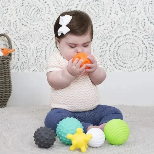 Conjunto de bolas múltiplas texturizadas Infantino, multicoloridas
