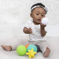 Conjunto de bolas múltiplas texturizadas Infantino, multicoloridas