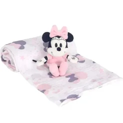 Conjunto de brinquedos de pelúcia e cobertor Lambs &amp; Ivy Swaddle, Minnie Mouse