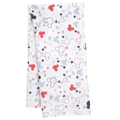 Conjunto de brinquedos de pelúcia e cobertor Lambs &amp; Ivy Swaddle, Mickey Mouse