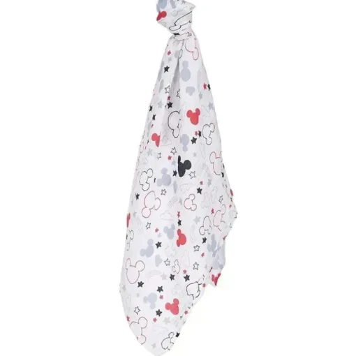 Conjunto de brinquedos de pelúcia e cobertor Lambs &amp; Ivy Swaddle, Mickey Mouse