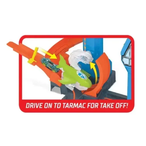 Conjunto de brinquedos Mattel Hot Wheels Jet Jump Aeroporto