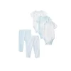 Conjunto de calças bodysuit Little Me - Ursos 5 peças, azul