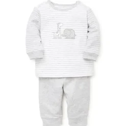 Conjunto de calças de 3 peças Little Me Safari Charms - Cinza