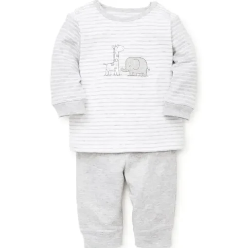 Conjunto de calças de 3 peças Little Me Safari Charms - Cinza