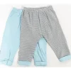 Conjunto de calças de bebê menino Kushies cinza e azul 2 peças