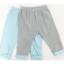 Conjunto de calças de bebê menino Kushies cinza e azul 2 peças
