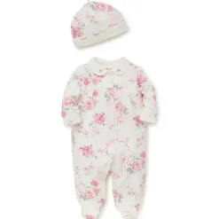 Conjunto de calcinha e chapéu de bebê menina Little Me Roses