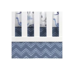 Conjunto de cama de berço Roar Dinosaur de 3 peças para dormir Originals Originals, azul/cinza