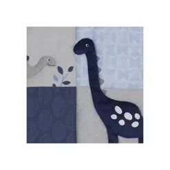 Conjunto de cama de berço Roar Dinosaur de 3 peças para dormir Originals Originals, azul/cinza