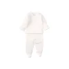 Conjunto de camiseta/calça Kissy Kissy Pointelle Cross, branco