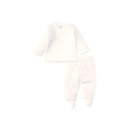 Conjunto de camiseta/calça Kissy Kissy Pointelle Cross, branco