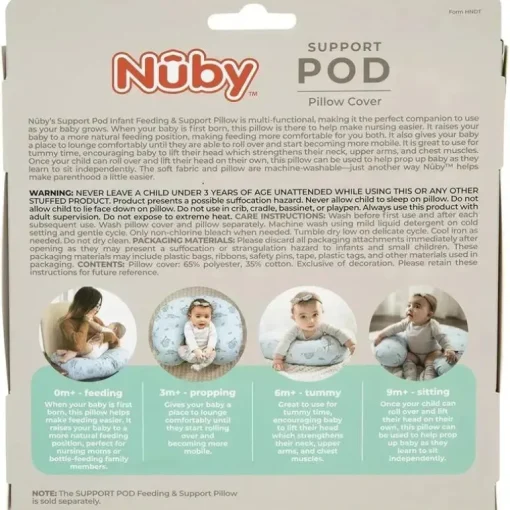 Conjunto de capa de travesseiro de amamentação com estampa de animais Nuby - Dr Talbots Zoo