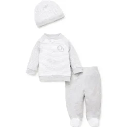 Conjunto de cardigã para casa Little Me Safari Dreams - Cinza