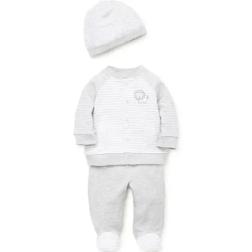 Conjunto de cardigã para casa Little Me Safari Dreams - Cinza