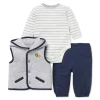 Conjunto de colete da selva Little Me Jaunty - Marinho