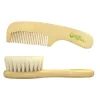 Conjunto de escova e pente de brotos verdes, naturais