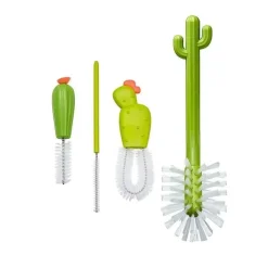 Conjunto de escovas para limpeza de garrafas Tomy Boon Cacti com vaso, 5 peças