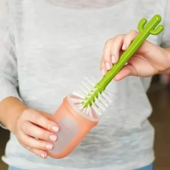 Conjunto de escovas para limpeza de garrafas Tomy Boon Cacti com vaso, 5 peças