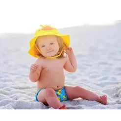 Conjunto de fralda de banho e chapéu de sol Zoocchini Pato