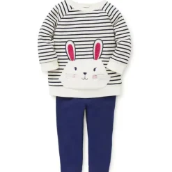 Conjunto de Legging Little Me Bunny 2 peças Marinho