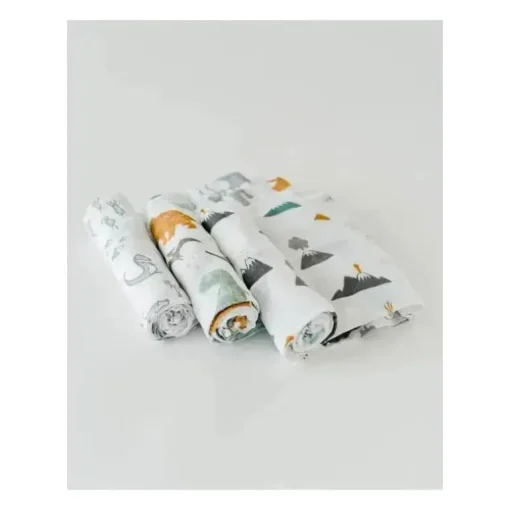 Conjunto de lençol de algodão com 3 pacotes de unicórnio, amigos Dino