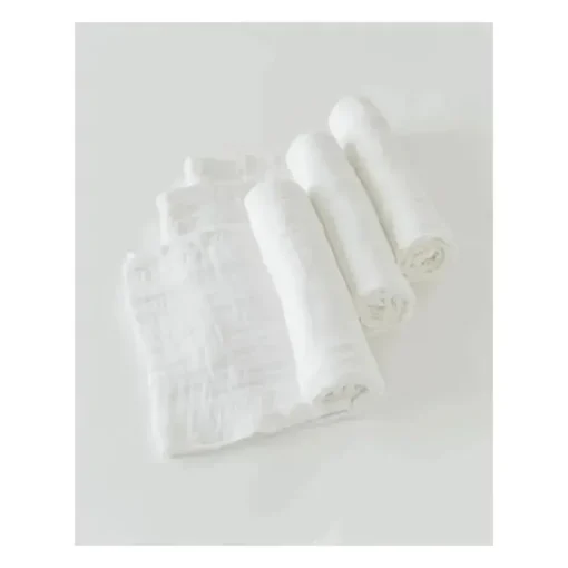 Conjunto de lençol de algodão pequeno unicórnio, branco