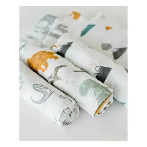 Conjunto de lençol de algodão com 3 pacotes de unicórnio, amigos Dino