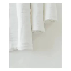 Conjunto de lençol de algodão pequeno unicórnio, branco