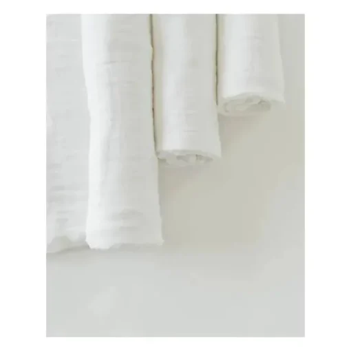 Conjunto de lençol de algodão pequeno unicórnio, branco