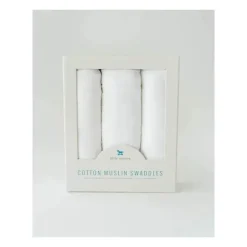 Conjunto de lençol de algodão pequeno unicórnio, branco