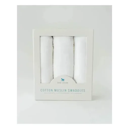Conjunto de lençol de algodão pequeno unicórnio, branco