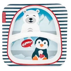 Conjunto de louça de bambu Primo Passi Kids - amigos de inverno