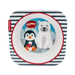 Conjunto de louça de bambu Primo Passi Kids - amigos de inverno