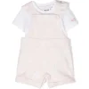 Conjunto de macacão de algodão Hugo Boss Baby - menina, rosa claro