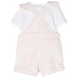 Conjunto de macacão de algodão Hugo Boss Baby - menina, rosa claro